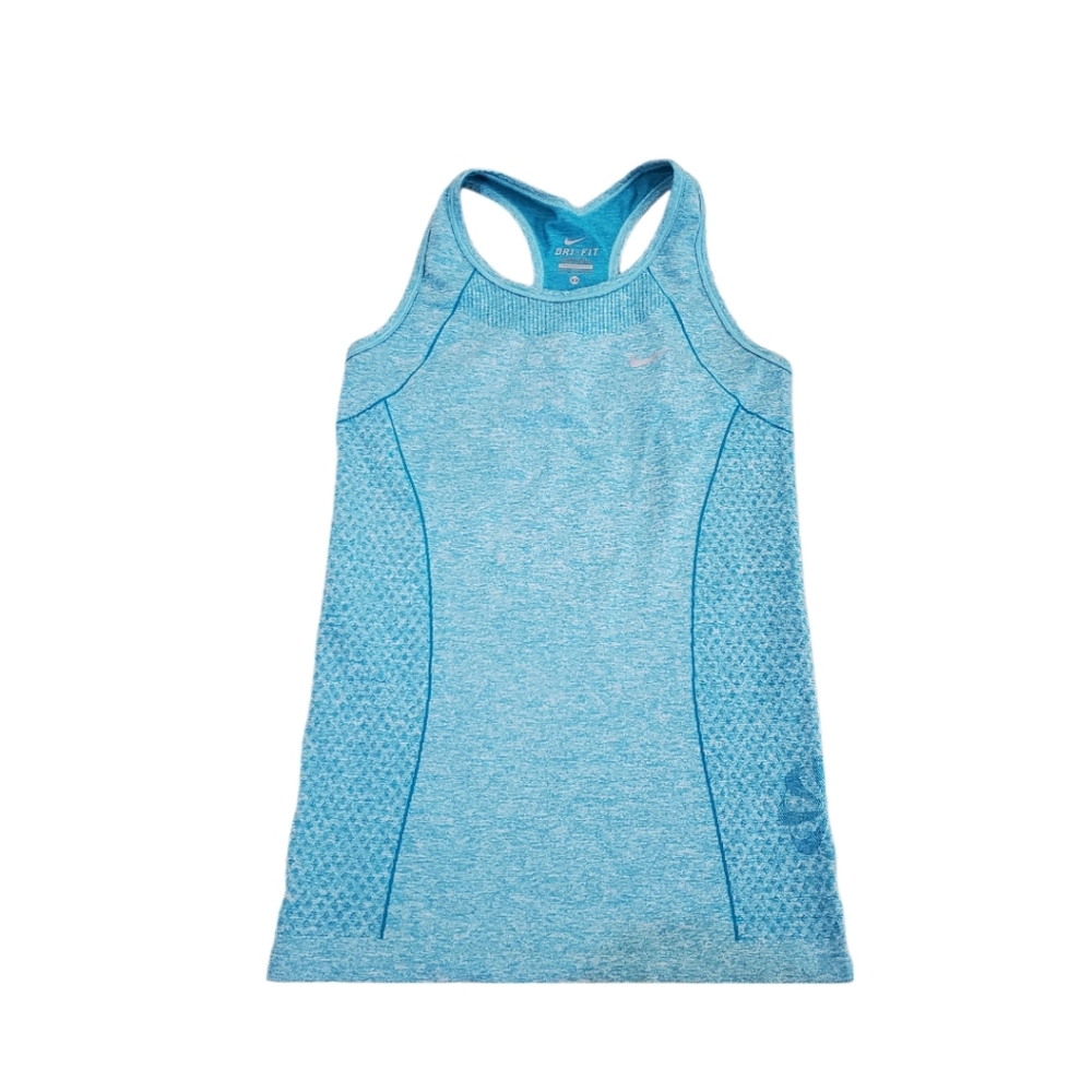 Nike Dri-Fit Women's Teal Seamless Run Workout Racerback Tank Top‎ XS